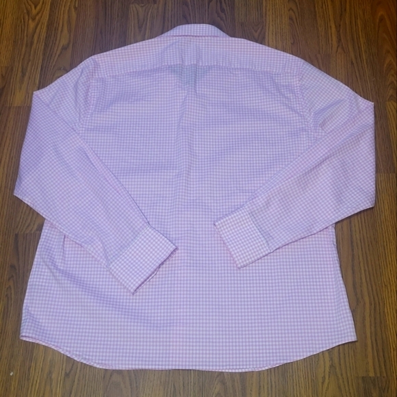 Tommy Hilfiger Pink Gingham Slim Fit Stretch Shirt XL 17 34/35  A66 - Picture 7 of 9